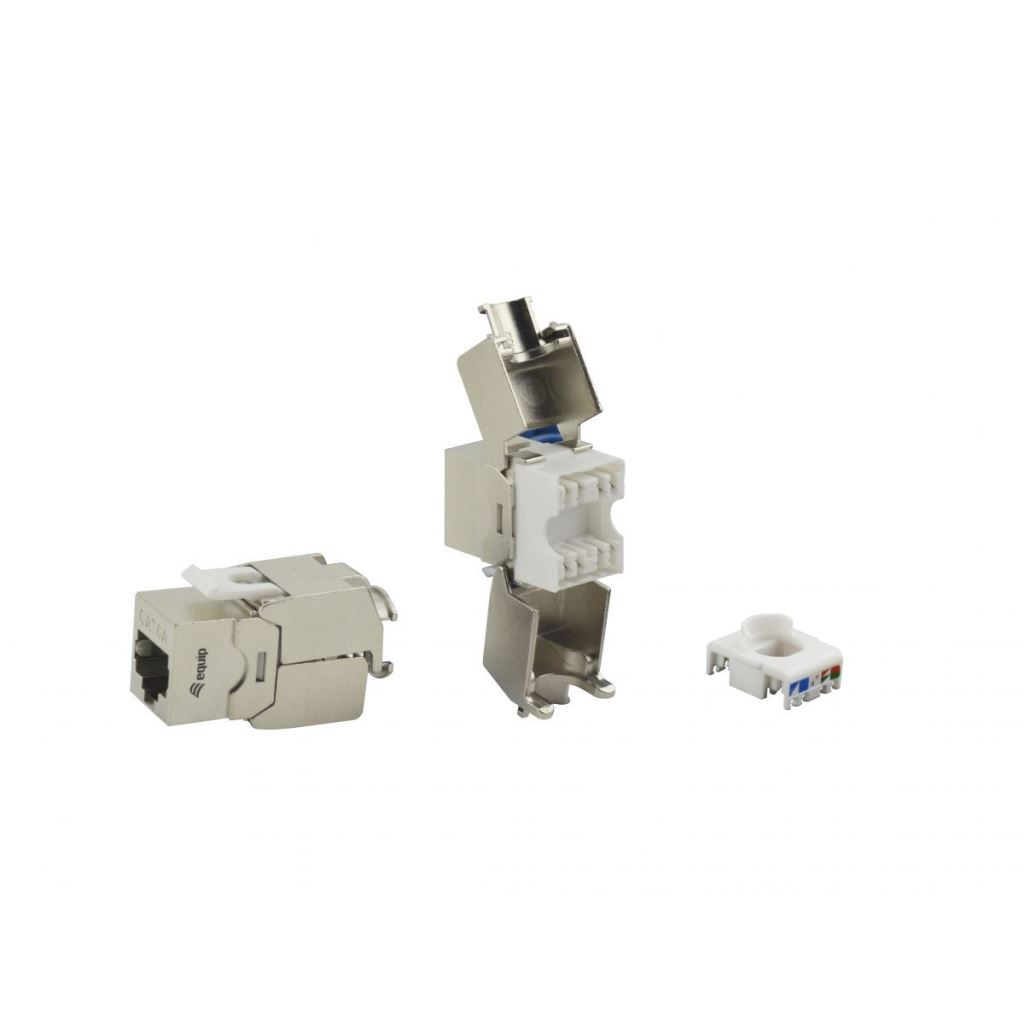 Equip Keystone szerszámmentes csatlakozóvég Cat6A, árnyékolt (8db/csomag) (767222) (e767222)