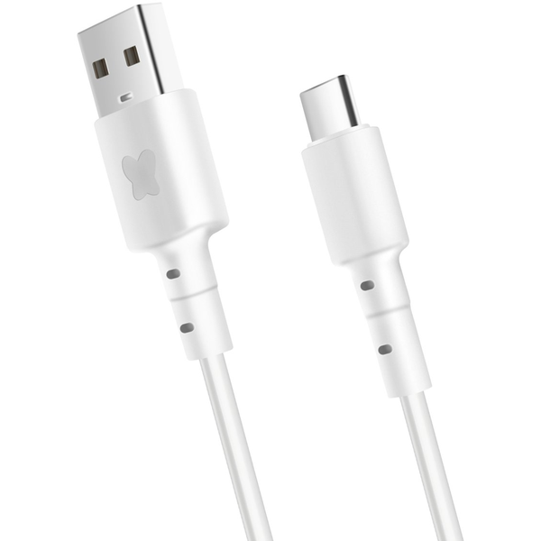 Bonbon DBone data and charging cable with USB/USB-C connectors, 1 meter, white