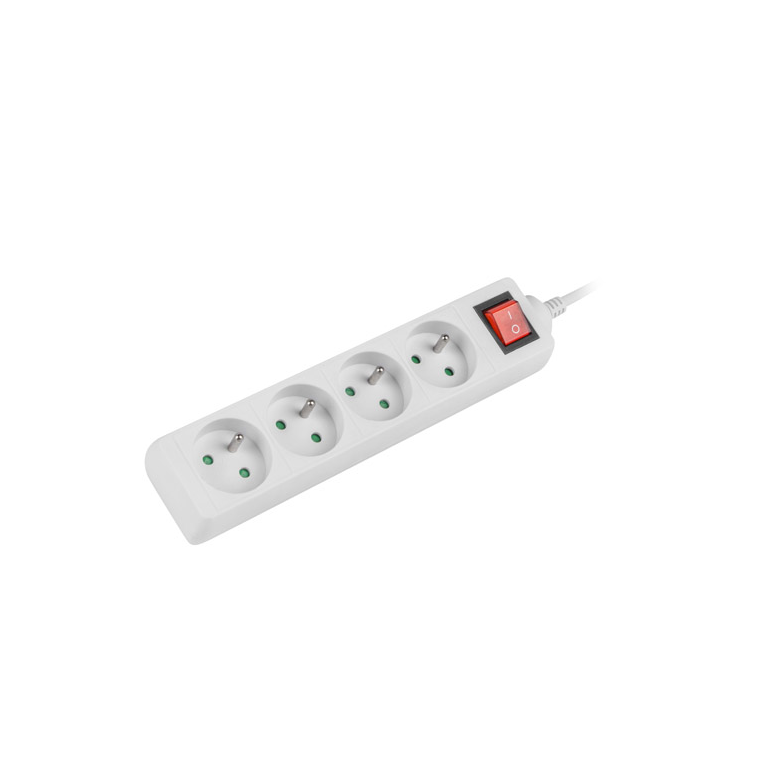 Lanberg PS1-04E-0150-W 4-es túlfeszültség védő - elosztó 1.5m (PS1-04E-0150-W)