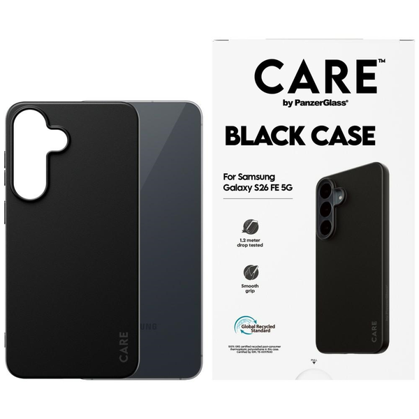 PanzerGlass CARE™ by ® TPU Case Black Samsung Galaxy S26 FE 5G custodia per cellulare Cover Trasparente