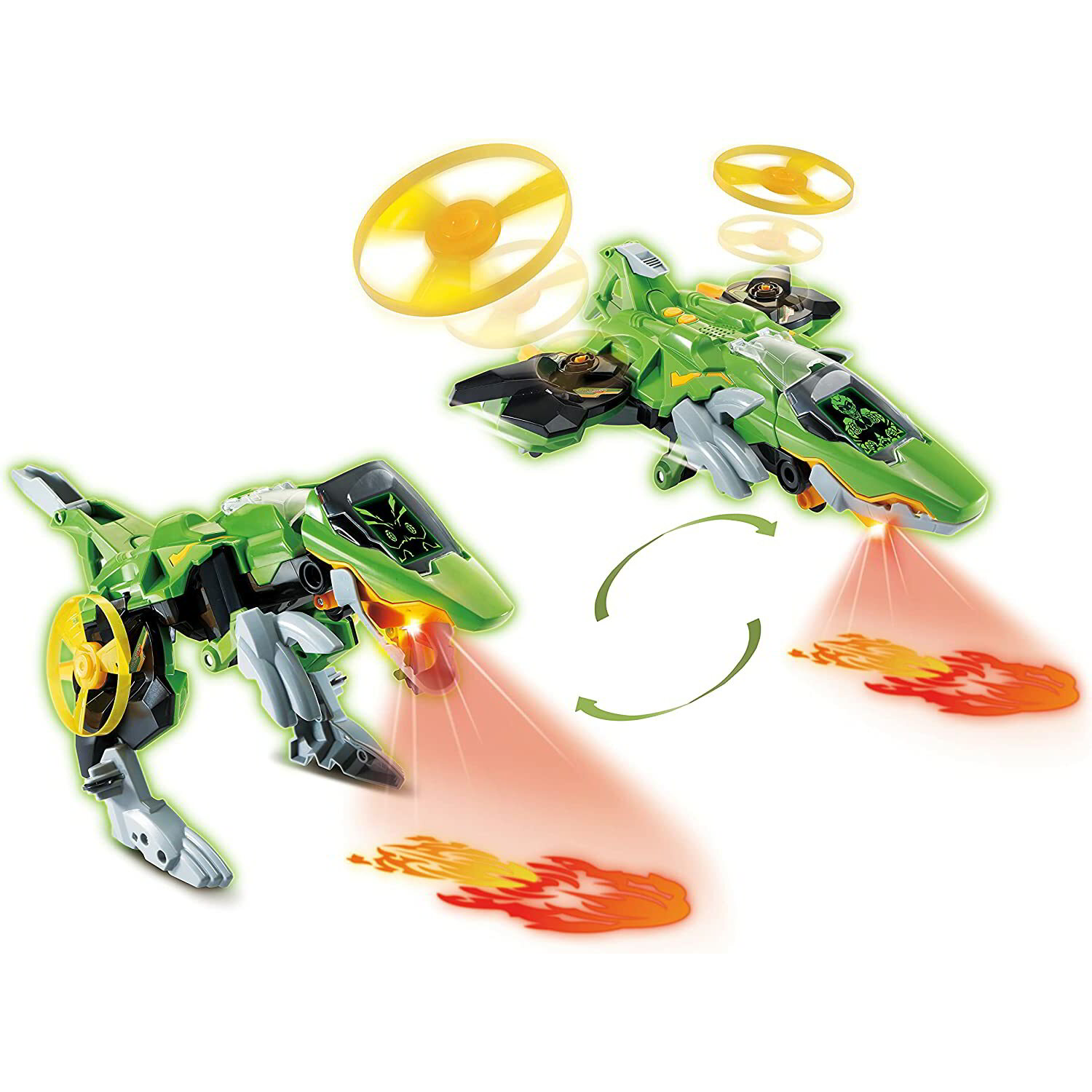 VTech Switch & Go Dinos Fire Jet Therizinosaurusz figura (80-546804)