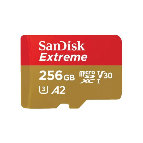 256GB Sandisk Extreme SDXC A2 C10 V30 UHS-I U3 (SDSQXAV-256G-GN6MA / 121587)