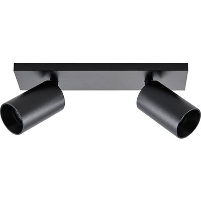 Deko Light 348248 Can Tilt eckig, 2x 7,5 W GU10, Schwarz Mennyezetre építhető lámpa GU10 7.5 W Fekete (348248)