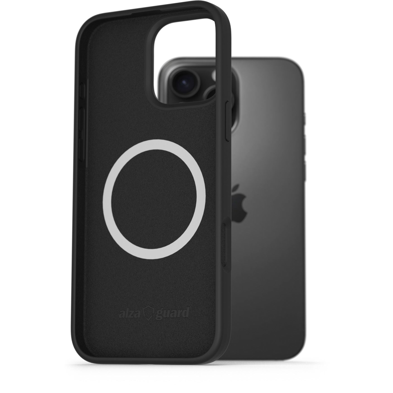AlzaGuard iPhone 16 Pro Max Silicone Case Compatible with Magsafe fekete tok (AGD-PCMS26B)
