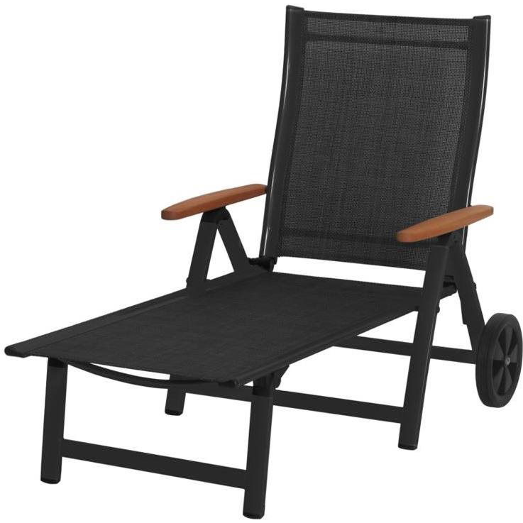 ROJAPLAST Kerti napozóágy ASS COMFORT, antracit/fekete (67/31)