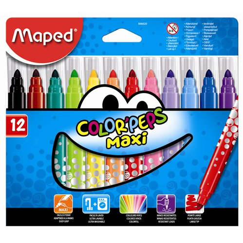 Fixy Colorpeps trojúhelníkové 12 barev MAPED