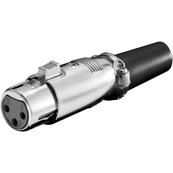 goobay 11223 Mikrofon XLR anya csatlakozó 3Pin - Fekete