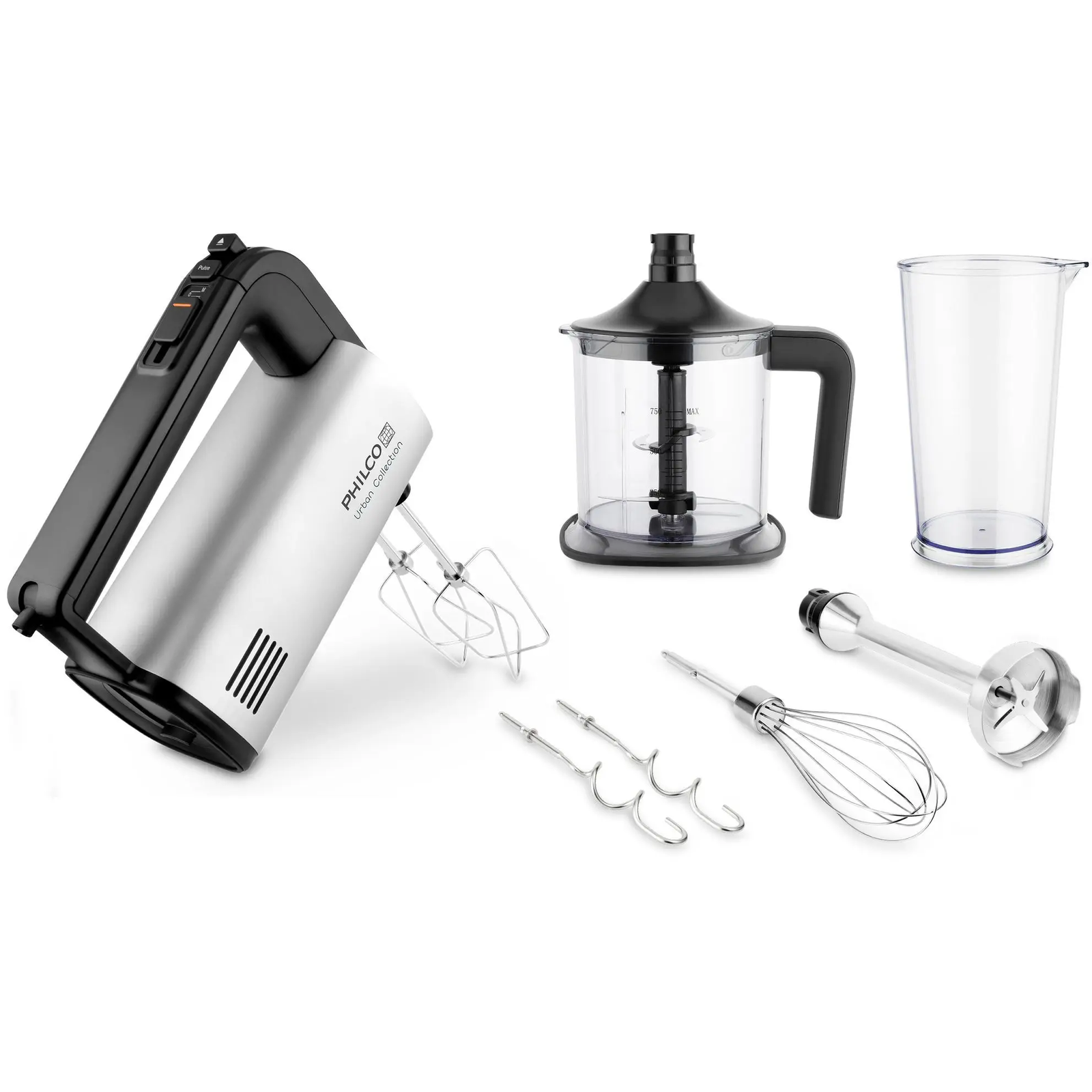 Philco PHHM 6325 Kézi mixer szett - Fekete/Ezüst (PHHM 6325)