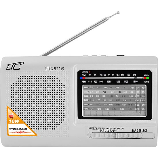Prenosni radio z MP3 predvajalnikom USB / SD 10W z akumulatorjem 210 x 124 x 57 mm