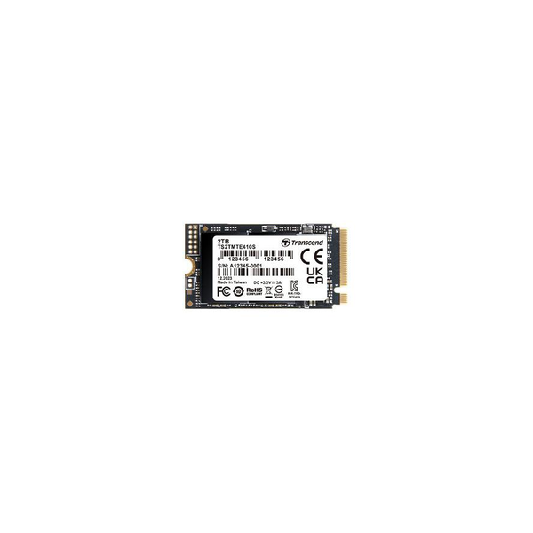 Transcend TS2TMTE410S 410S SSD, 2TB, M.2 2242, NVMe Gen4x4, 3D TLC, DRAM-less, 5000 MB/s, 570K IOPS