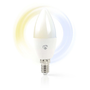 Bec inteligent LED Nedis, Wi-Fi, dimabil, E27, 4.5W (35W), 350 lm, A+, lumina alba calda/rece