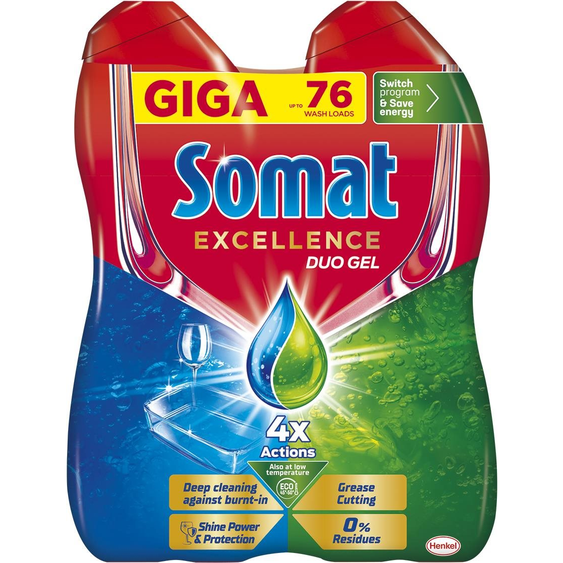Somat Excellence Duo mosogatógép gél 76 adag, 1,37 liter (9000101819502) (9000101819502)