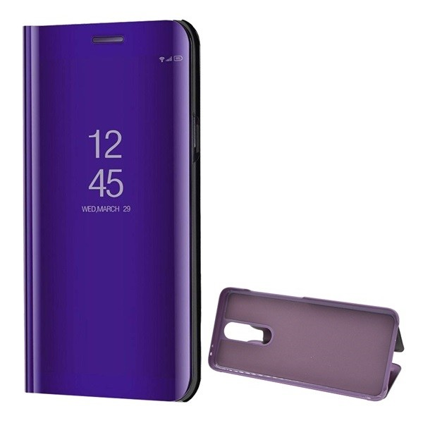 Xiaomi Redmi K30 / K30 5G / Poco X2, Oldalra nyíló tok, hívás mutatóval, Smart View Cover, lila (utángyártott) (G93548)