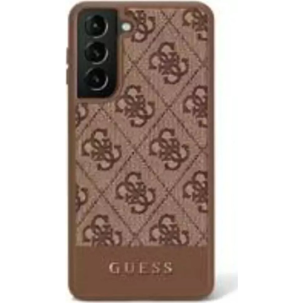 Guess 4G Stripe Samsung Galaxy S23+ szilikon tok, barna (GUHCS23MG4GLBR)