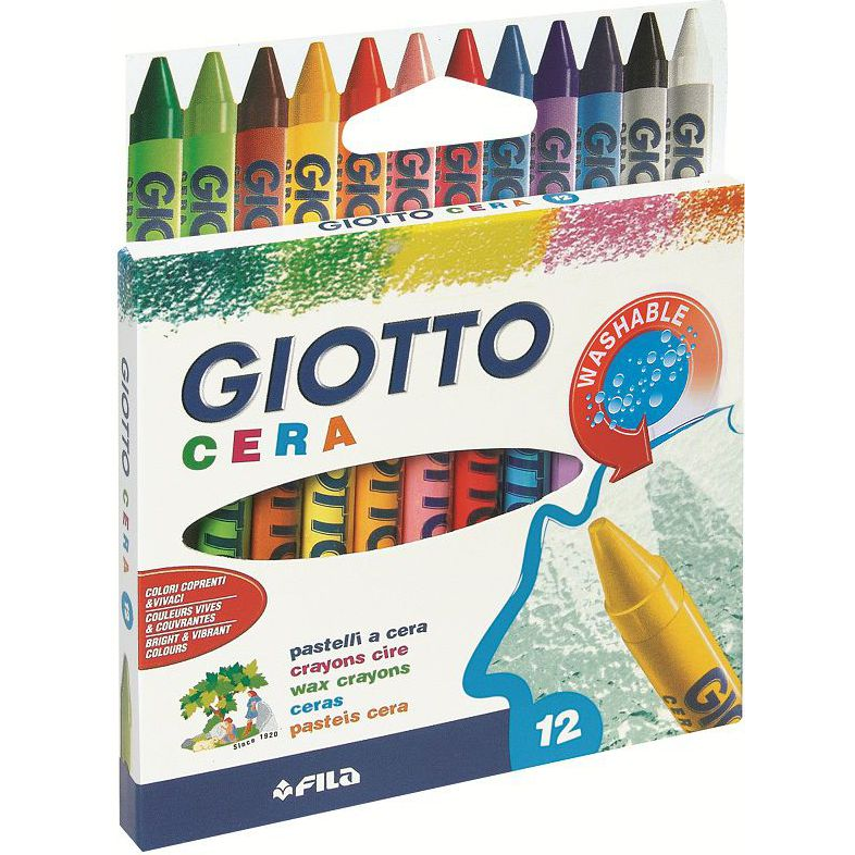 Zsírkréta Giotto Cera Kerek Hegyezett 12 Színű (WIKR-075268)