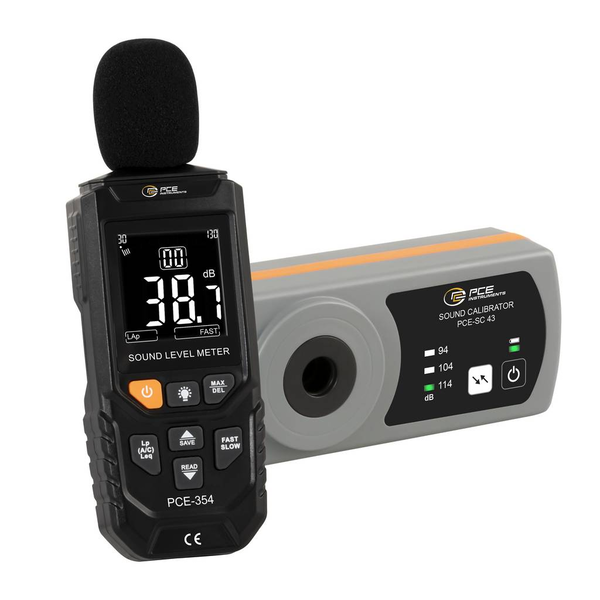 PCE Instruments Zajszintmérő Adatgyűjtő  30 - 130 dB 20 Hz (min) (PCE-354-SC43)