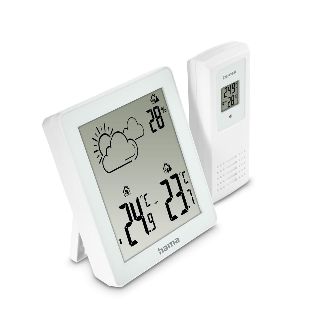 Hama Zakynthos LCD Meteorológiai Időjárás állomás Kültéri érzékelővel - Fehér (00222234)