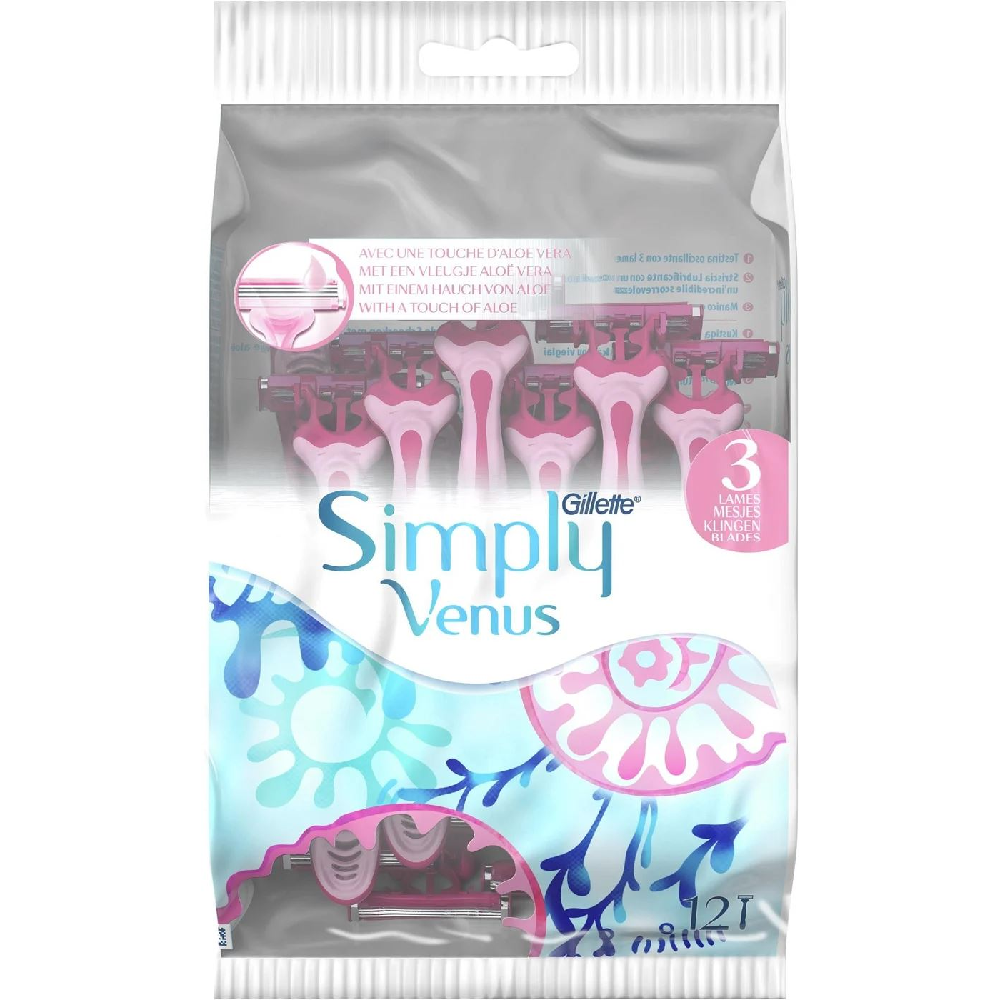 Gillette Simply Venus 3 női borotva 12db (7702018070732) (7702018070732)