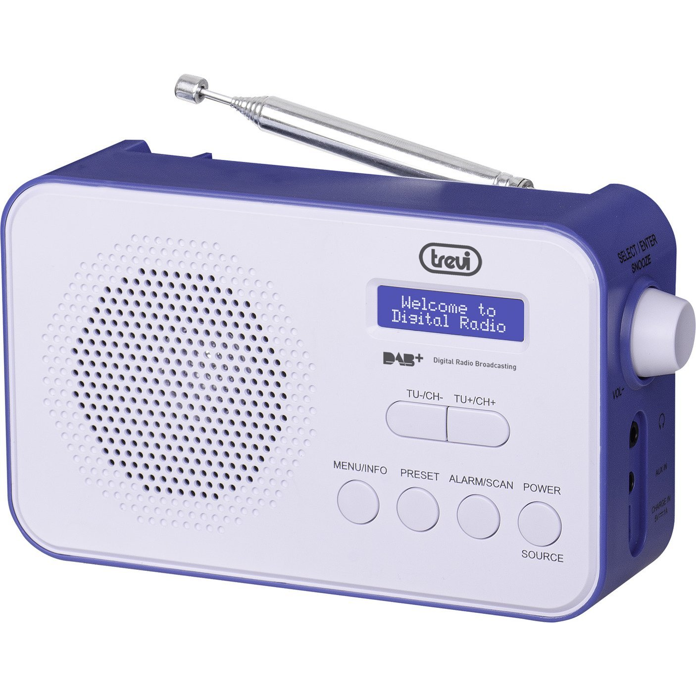 Trevi DAB 7F92 R Hordozható Digitális Kék, Fehér