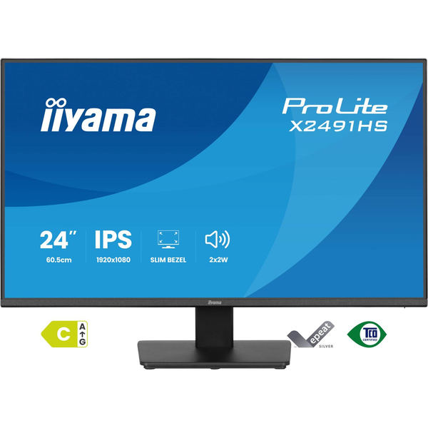iiyama ProLite X2491HS-B1 Monitor PC 60,5 cm (23.8") 1920 x 1080 Pixel Full HD LCD Nero