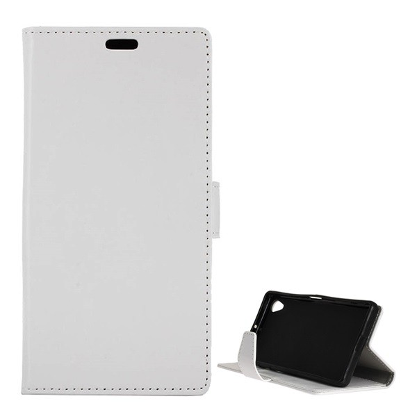 Tok álló, bőr hatású (FLIP, oldalra nyíló, asztali tartó funkció, prémium) FEHÉR [Sony Xperia L1 (G3312)] (5996457701643)