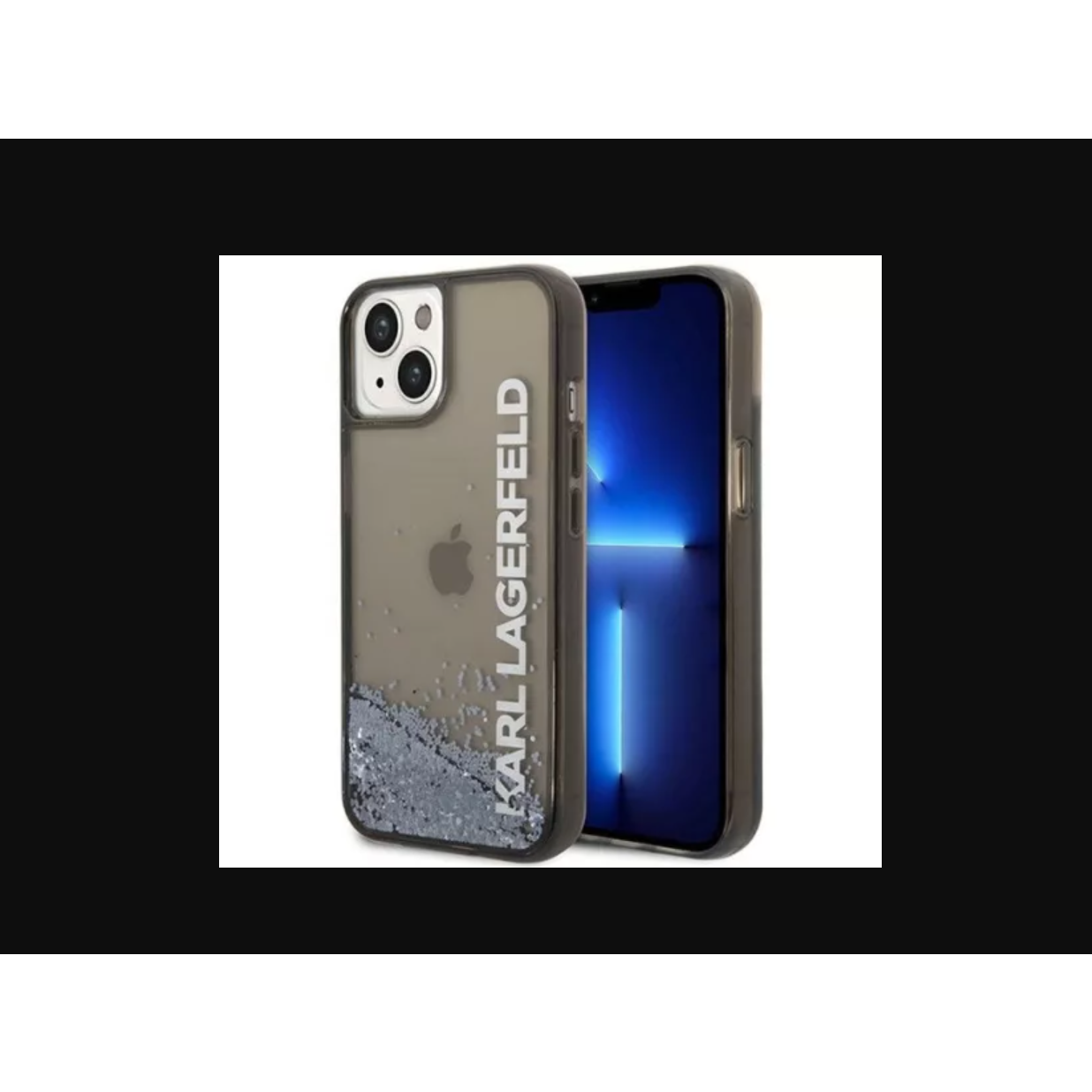 Karl Lagerfeld Apple iPhone 14 Hátlapvédő Tok - Átlátszó/Fekete (KLHCP14SLCKVK)