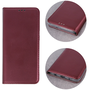 Xiaomi Redmi 10C, Oldalra nyíló tok, stand, Magnet Book, bordó