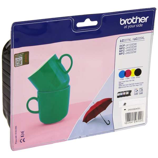 Brother LC-227XLVALBP inktcartridge 4 stuk(s) Origineel Zwart, Cyaan, Magenta, Geel