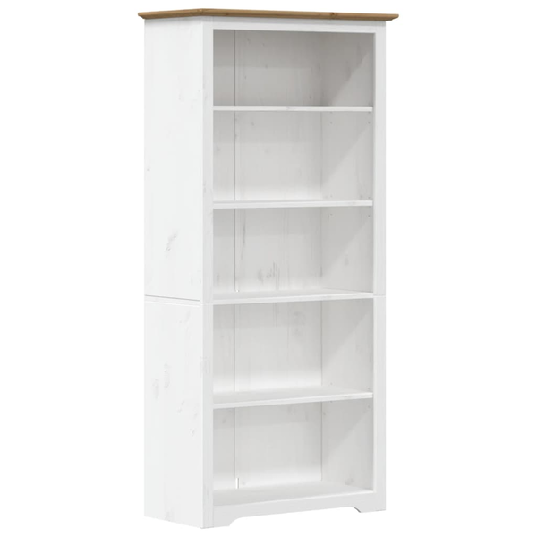 Bibliotecă BODO, maro, 80x38x180 cm, lemn masiv pin, 5 rafturi