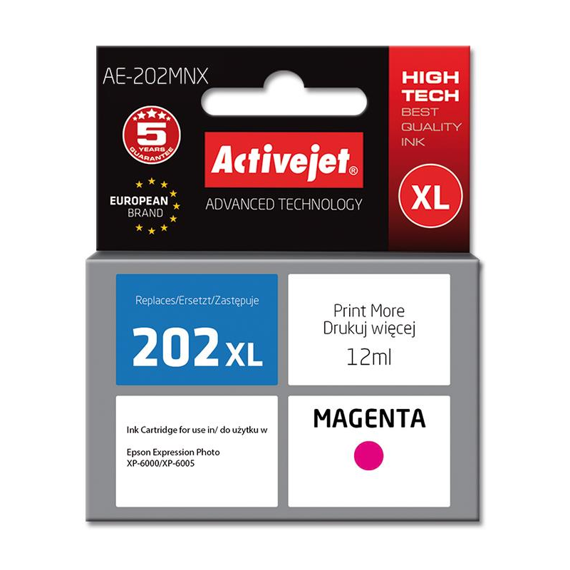 ActiveJet (Epson 202XL H34010) Tintapatron Magenta (AE-202MNX)