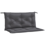 2 db antracit oxford szövet kerti padpárna 100 x 50 x 7 cm