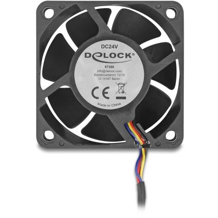 DELOCK Axiallüfter 24 V DC, 60 x 60 x 25 mm schwarz