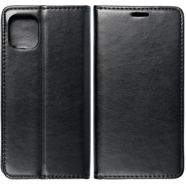 Motorola Edge 30, калъф със странично отваряне, стойка, книга с магнит, черен (122743)