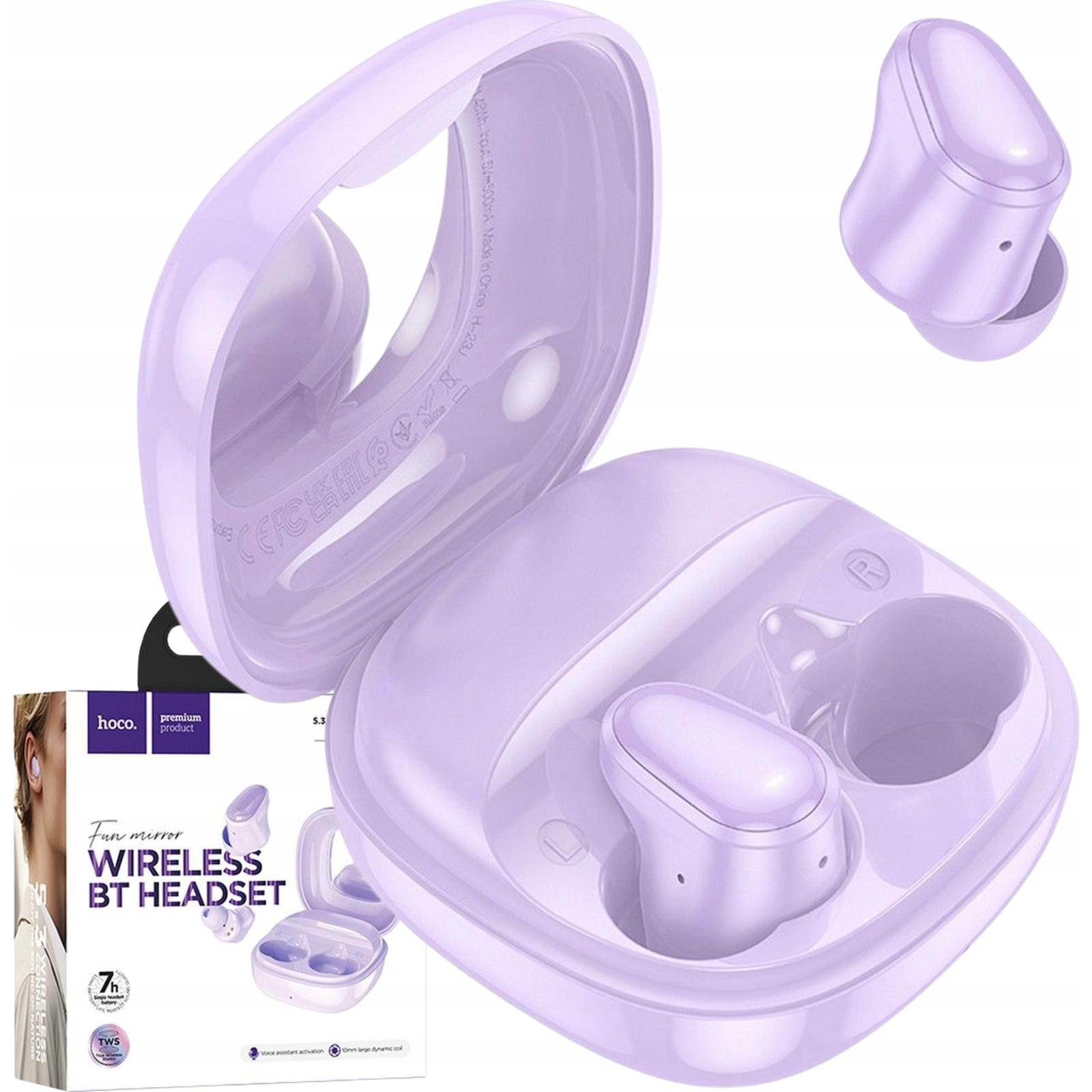 HOCO bezdrôtové slúchadlá do uší TWS EQ13 Bluetooth 5.3 mikrofón