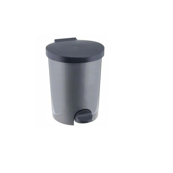 Curver Szemetes Kuka - Pedálos Műanyag, 15 L, Kivehető Tartállyal, Ezüst/ Fekete