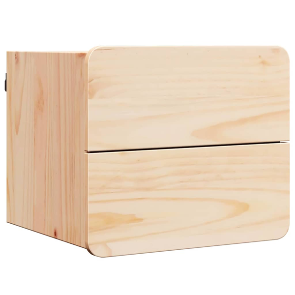 Éjjeli asztal fiókkal Barna 39 x 34 x 33 cm Tömör fenyőfa