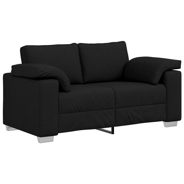 Canapea loveseat Neagră 120 cm din material textil