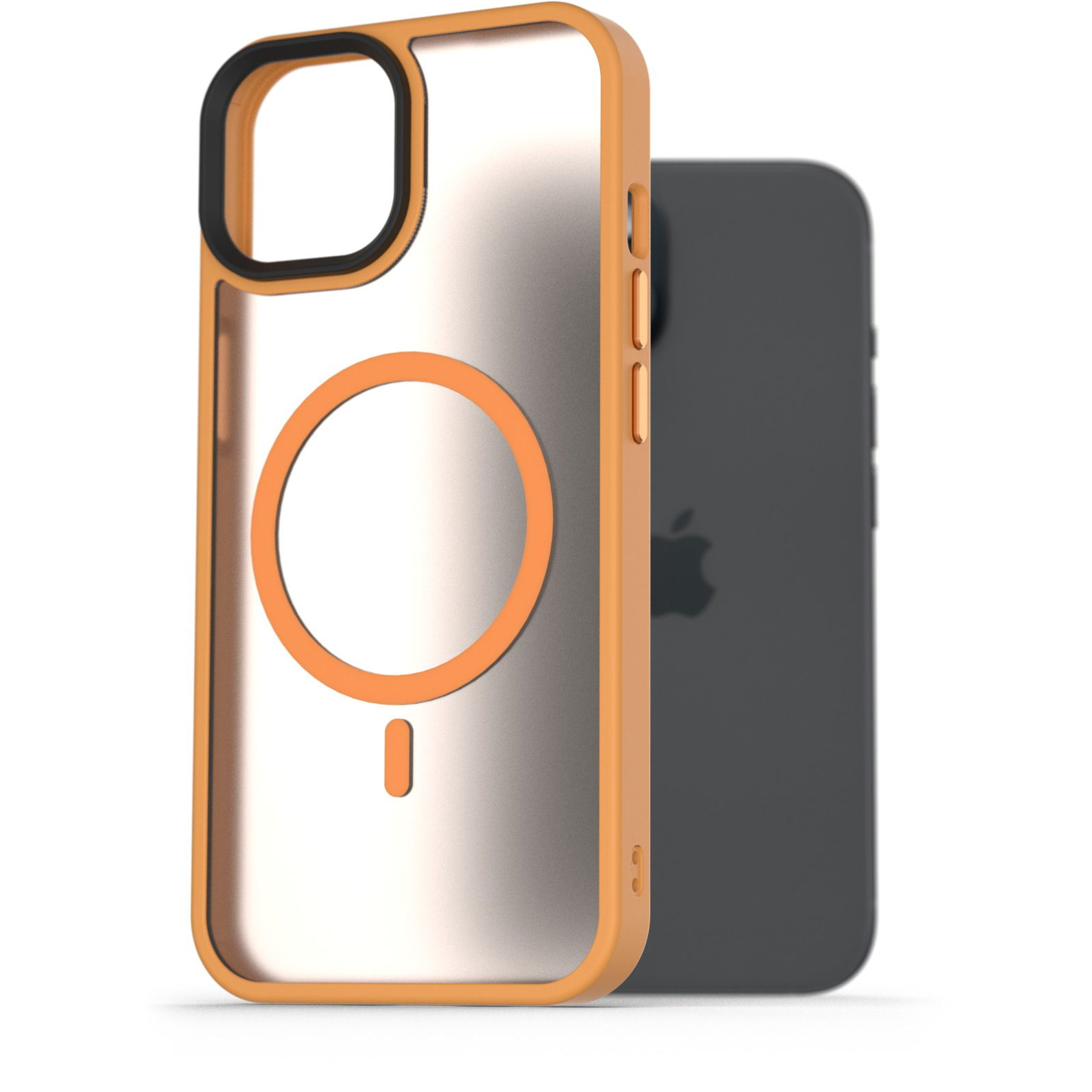 AlzaGuard Matte Case iPhone 15 MagSafe sárga tok (AGD-PCMM6Y)