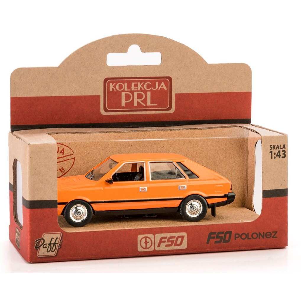 Daffi Prl Fso Polonez Narancssárga autó fém és műanyag modell (1:43) (K-582)