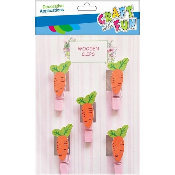  Craft with Fun OZDOBA DEK DREW SPINACZ MARCHEWKA 5SZT CF 12/144