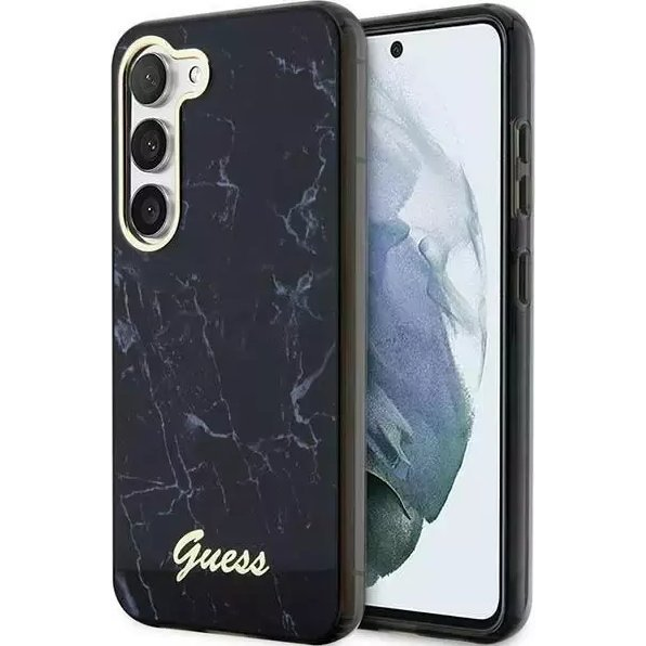 Guess Marble Samsung Galaxy S23+ hátlap tok , fekete (187768966)
