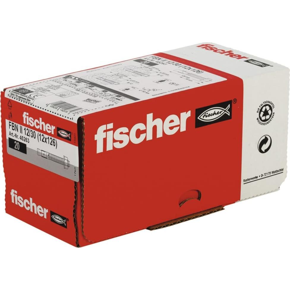 Fischer 45263 FBN II 12/30 Horgonycsap 126 mm 12 mm 20 db (437974)