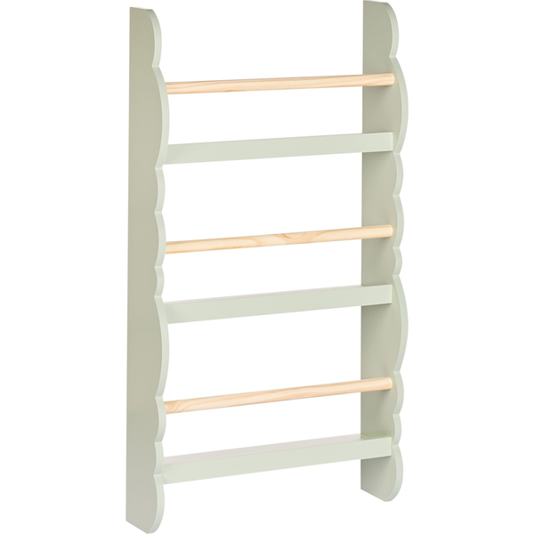 Estantería De Pared Colgante De Madera De Pino Mdf De 3 Baldas Para Habitación Infantil Verde Claro Rigolet