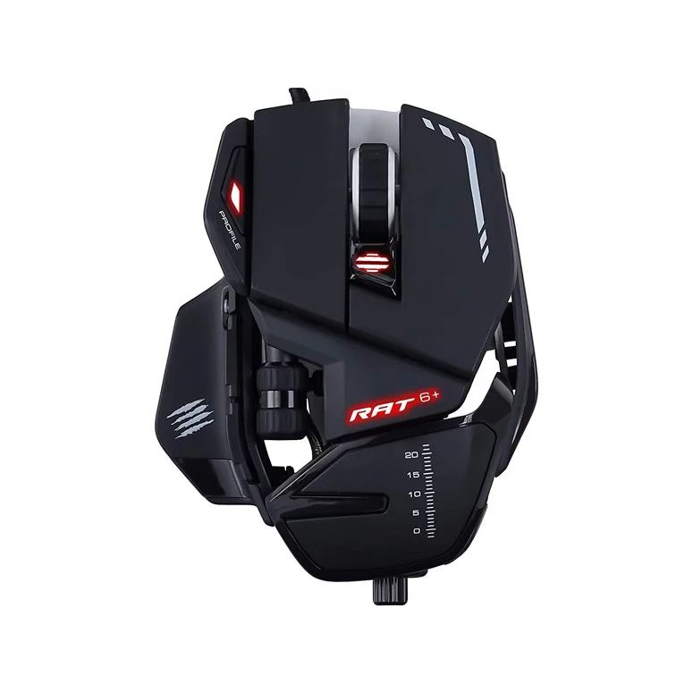 Mad Catz R.A.T. 6+ Gaming optikai egér fekete 12000 DPI (MR04DCINBL000-0)