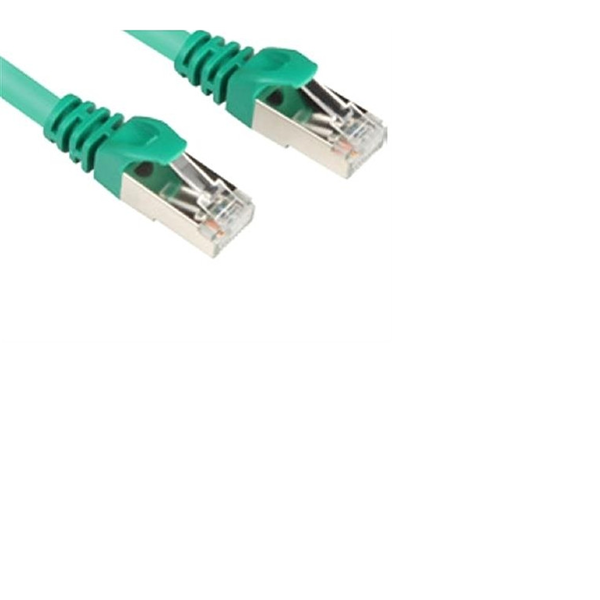 Patchkabel SFTP, RJ-45, mit Cat.7a Rohkabel (grün, 1 Meter)