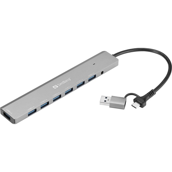 Sandberg 136-66 κατανεμητής διεπαφών USB 3.2 Gen 1 (3.1 Gen 1) Type-A + Type-C 5000 Mbit/s