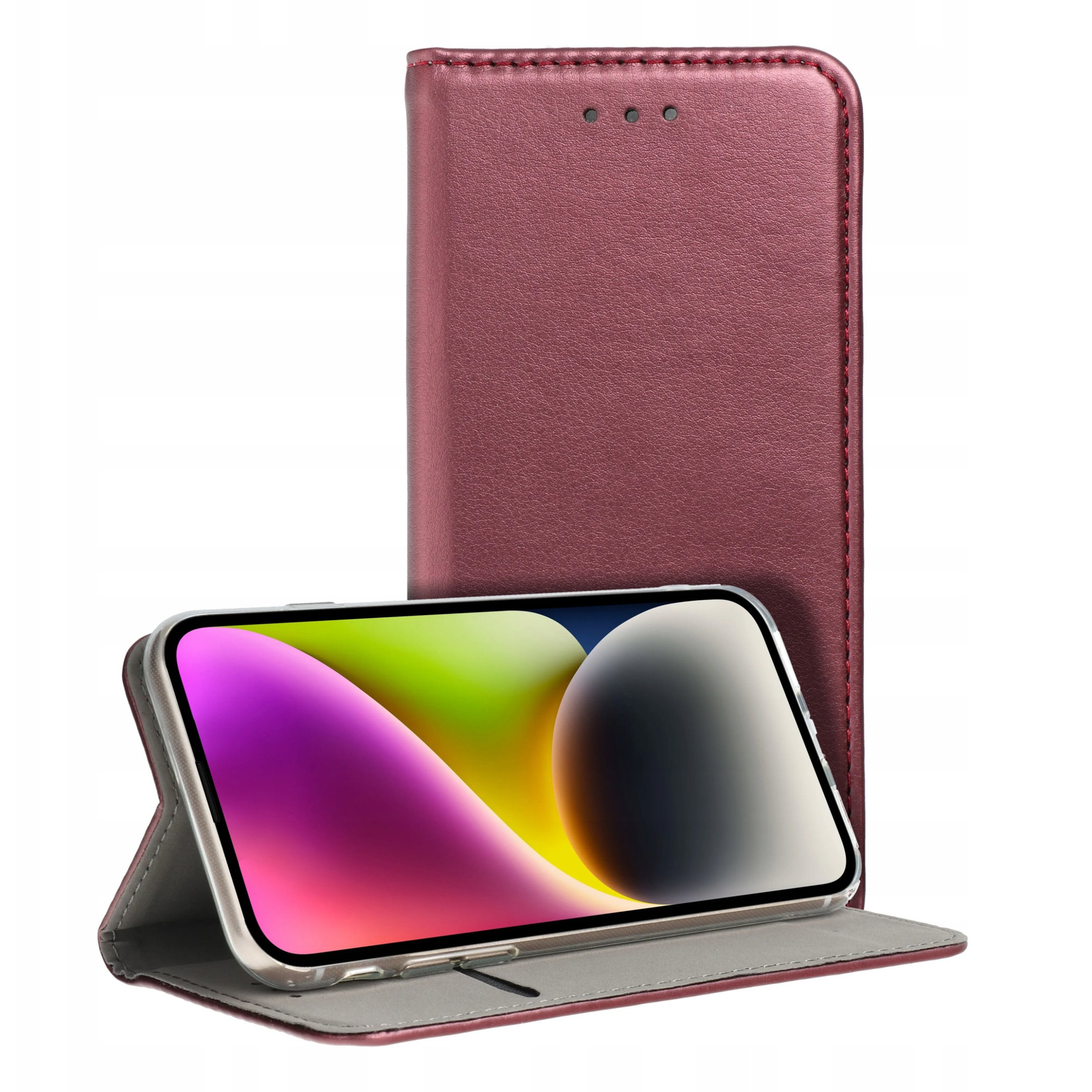 ZONE Magnet Book oldalra nyitható tok Samsung Galaxy S25 FE bordó (5903396424212)