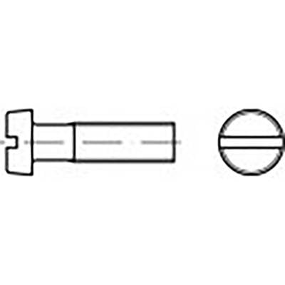 TOOLCRAFT TO-6852999 Hengeres fejű csavar M2 4 mm Egyeneshornyú DIN 84 Nemesacél V4A A4 200 db (TO-6852999)