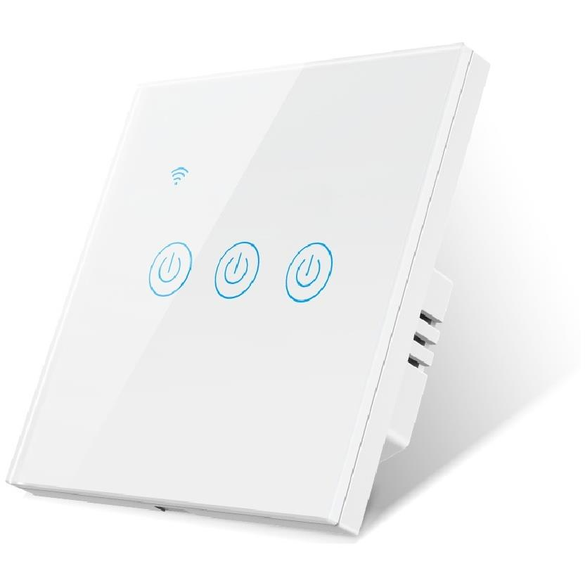 Surtep Tuya Smart DS-101BW-3 gombos villanykapcsoló, fehér (8595706914741)