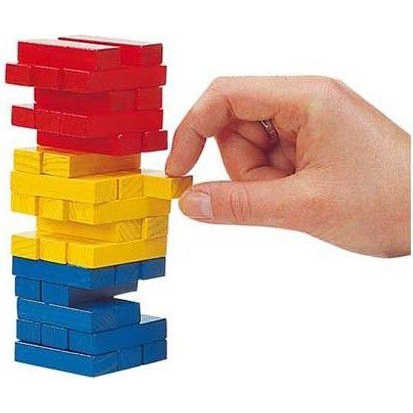 Goki Цветна мини Jenga пътуваща игра 45 части